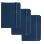 Simply Genius (3pk) A6 Mini Leatherette Cover Journal Notebook, Lined, 3.7" x 5.7"