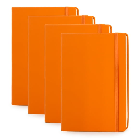 Simply Genius (4pk) A5 Leatherette Cover Dot Grid Journal, 5.7" x 8.4"