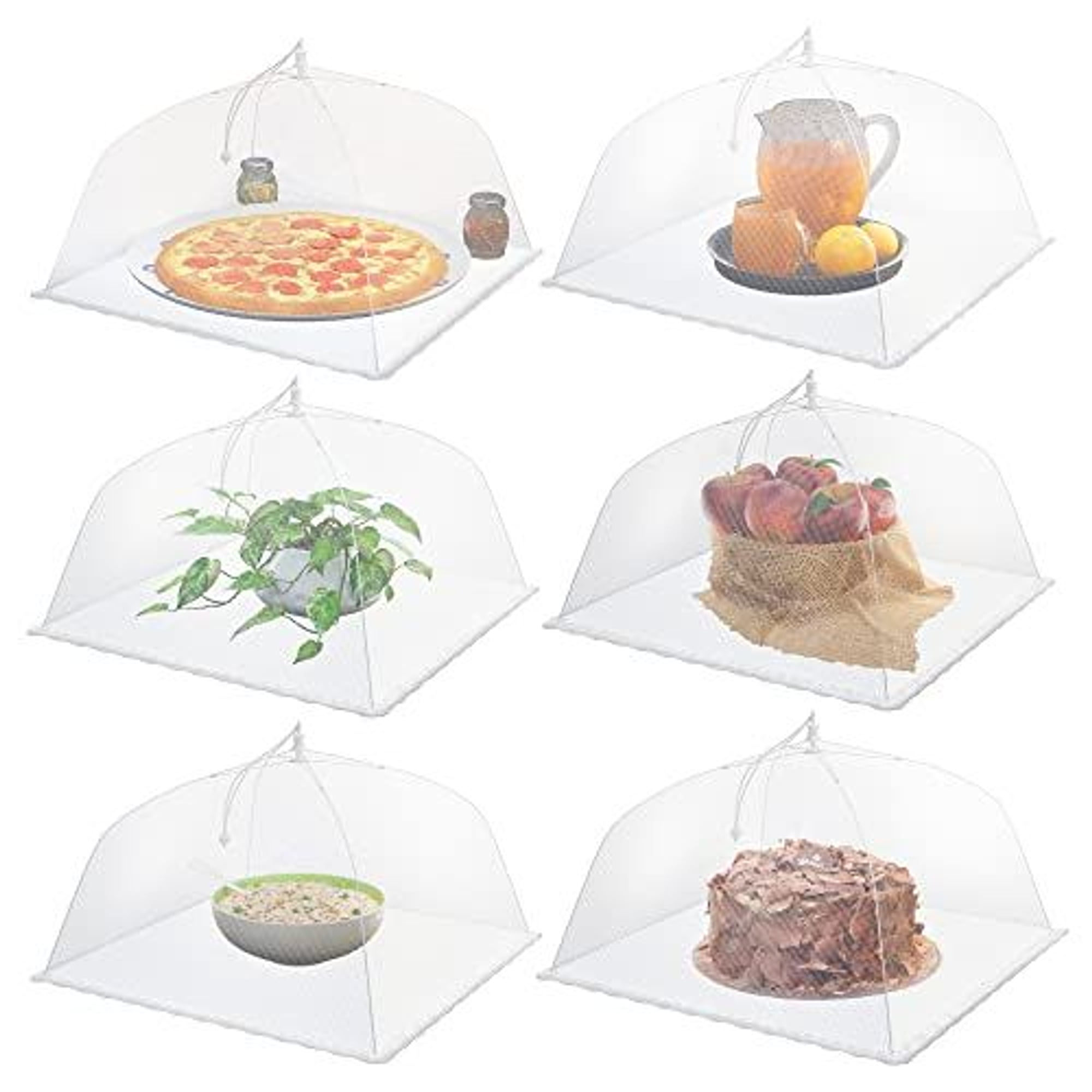 Simply Genius 6 Pack Pop-Up Mesh Outdoor Food Covers for Picnics, 17x17 Screen Tents Protectors For Parties, Reusable and Collapsible Dome Shape - Walmart.com