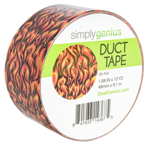 Simply Genius Craft Duct Tape Roll with Colors and Patterns, On Fire