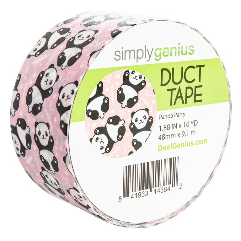 Simply Genius Craft Duct Tape Roll with Colors and Patterns, Panda Party