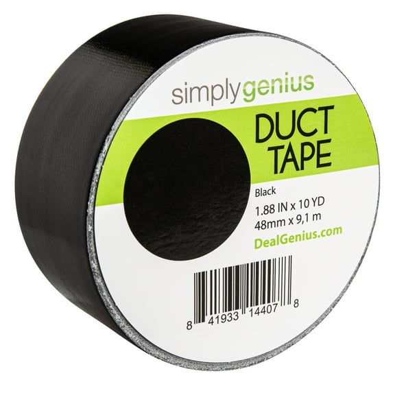 Simply Genius Craft Duct Tape Roll with Colors and Patterns, Solid Black