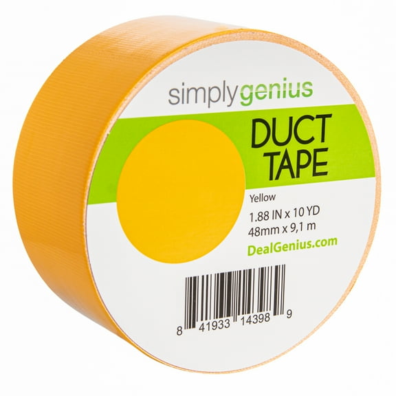 Simply Genius Craft Duct Tape Roll with Colors and Patterns, Solid Yellow