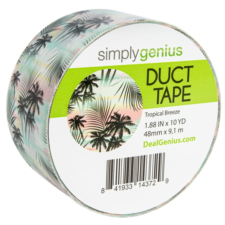 Simply Genius Craft Duct Tape Roll with Colors and Patterns, Tropical Breeze