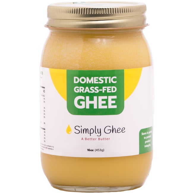 Simply Ghee Domestic GrassFed Ghee 16 oz Jar