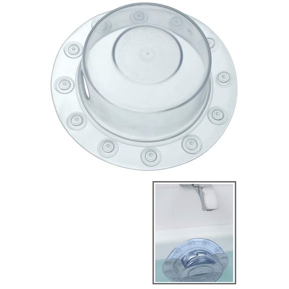 Simply Good Bathtub Drain Overflow Cover - Clear - Strong Suction