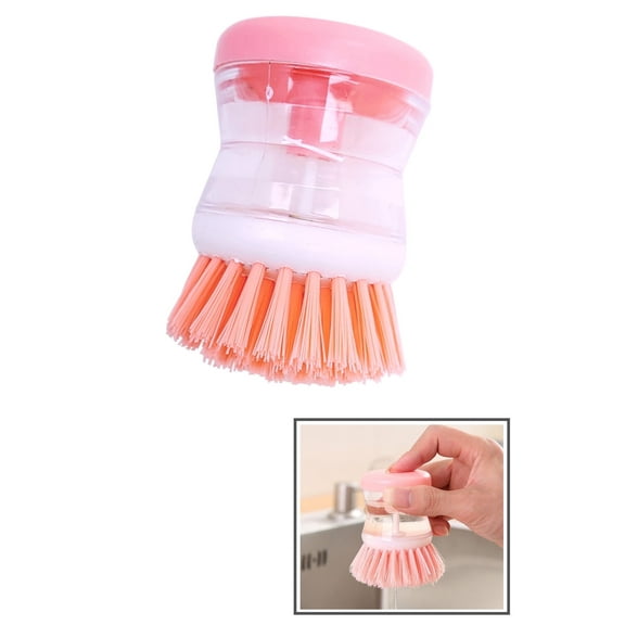Simply Good Palm-Style Soap Dispensing Dish Scrub Brush