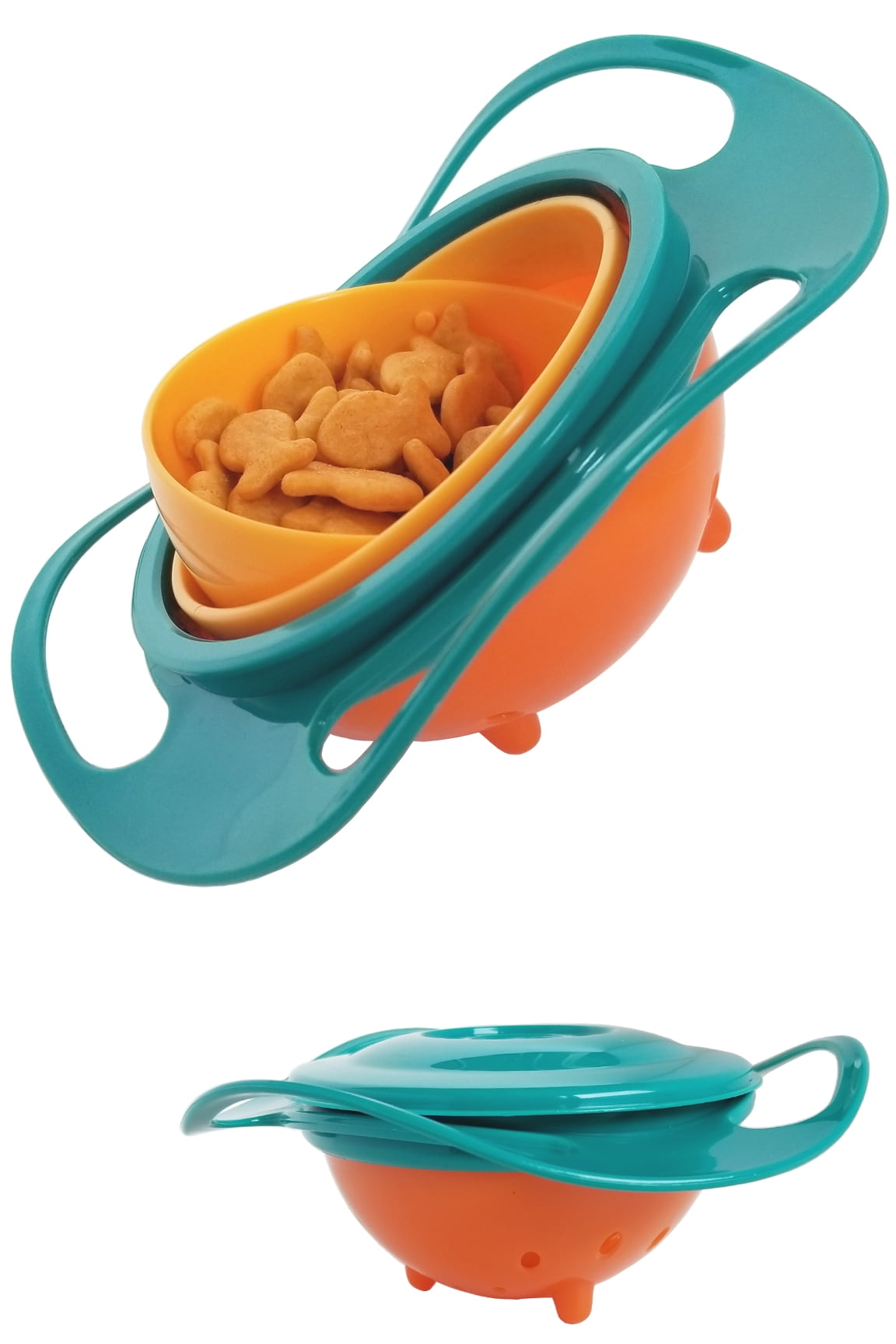 Simply Good Toddler & Baby Safe Travel Snack Bowl SpillProof Gyro