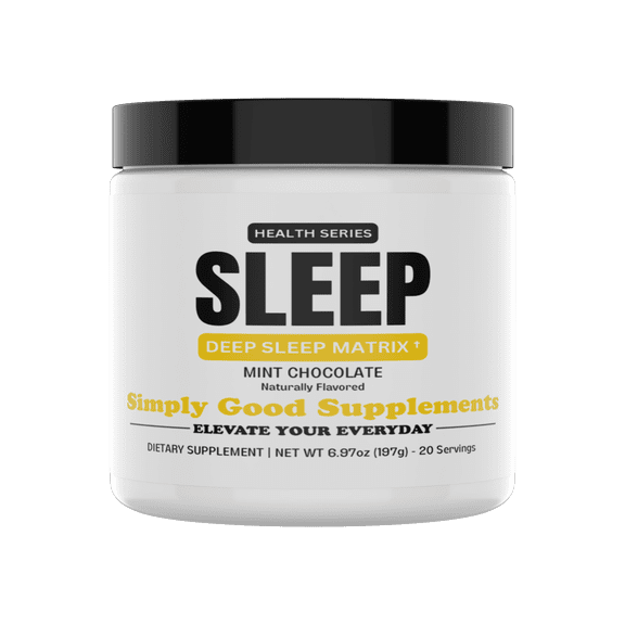 Simply Good Supplements, SLEEP Deep Sleep Formula, Mint Chocolate, All Natural, 20 Servings