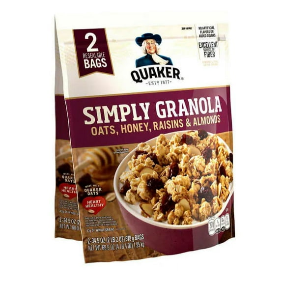 Simply Granola Oats, , Raisins and Almonds, (2 pk./34.5 oz.) x2 AS