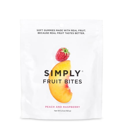 Simply Gum Fruit Bites - Peach & Raspberry, Gluten-Free, 5.3oz