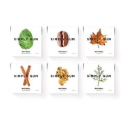 Simply Gum | Natural Chewing Gum | Variety Pack - Originals | Pack of Six (90 Pieces Total) | Plastic Free + Aspartame Free + non GMO