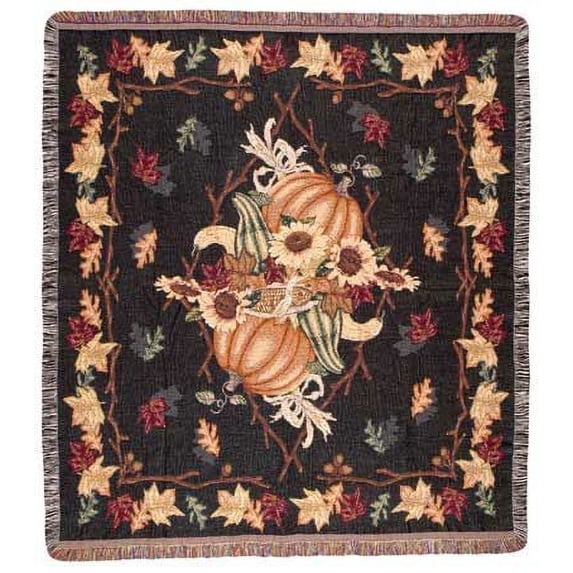 Simply Home Awesome Autumn Tapestry Throw Blanket