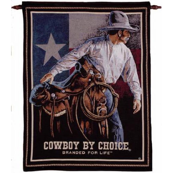 Simply Home Cowboy Saddle Flag Wall Hanging Tapestry 26" x 36"