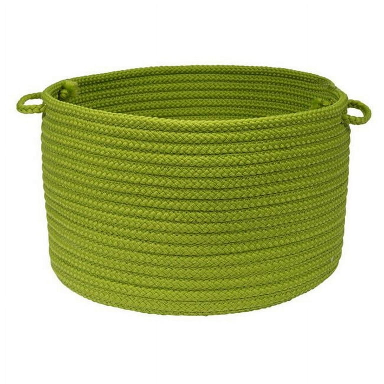 Simply Home Solid- Bright Green 14 in. x 10 in. Utility Basket