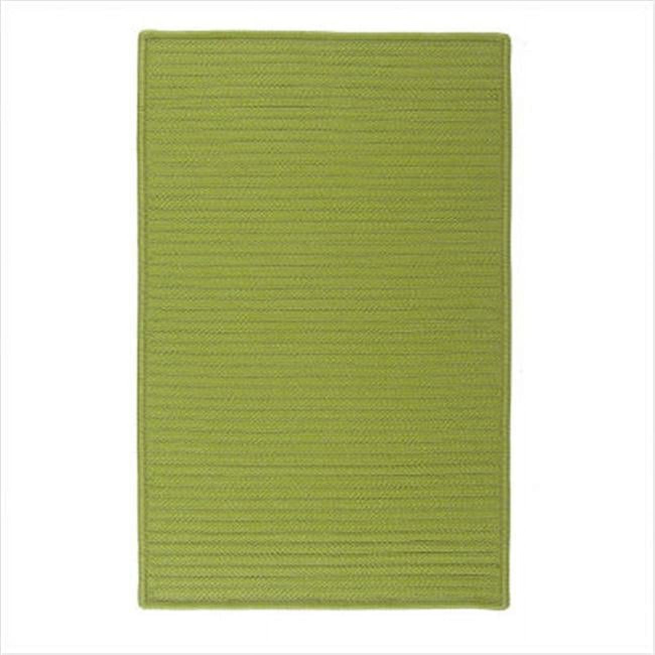Simply Home - Solid Solid Bright Green 2 ft. x 11 ft. Rug - Reversible ...