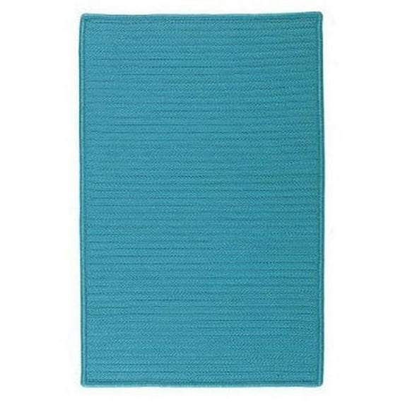 Simply Home - Solid Solid Turquoise 9 ft. Square Rug - 100% Polypropylene - Hand Guided Construction