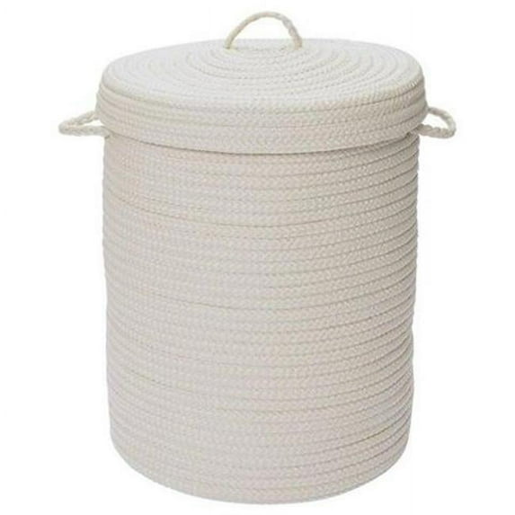 Simply Home Solid White 16x16x24 hamper w/ lid