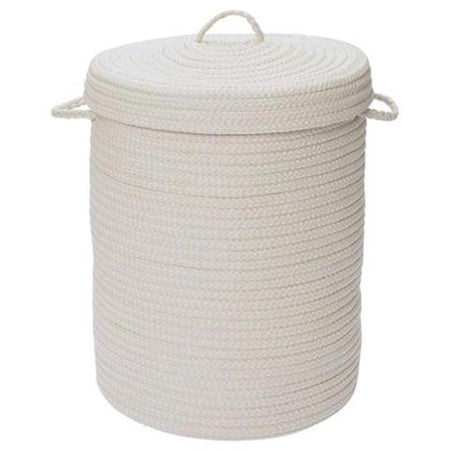 Simply Home Solid White 18x18x30 hamper w/ lid