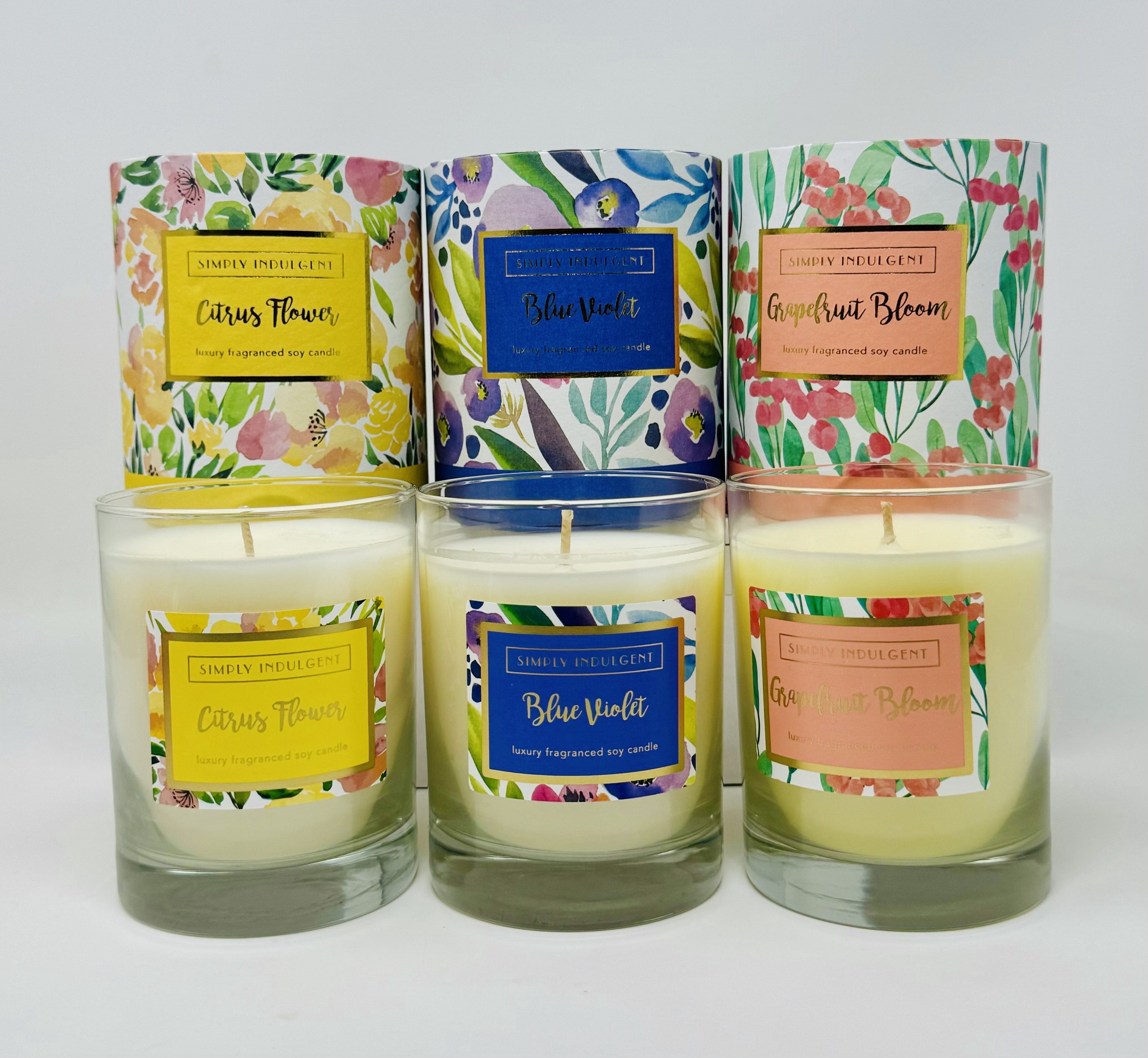 Simply Indulgent Luxury Fragranced Soy Candles Gift Set – 3-Pack ...