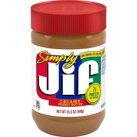 Simply Jif Creamy Peanut Butter, 15.5-Ounce (Pack of 2)