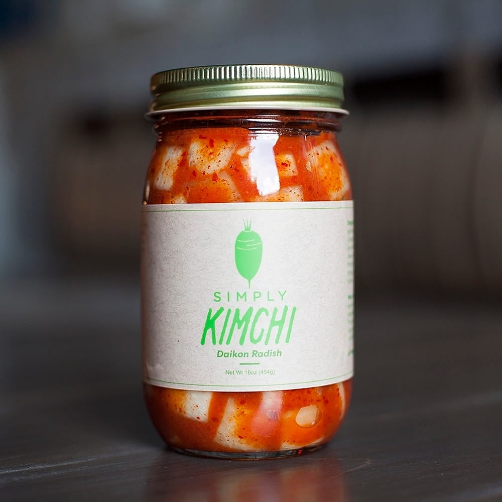 Simply Kimchi Daikon Radish Vegan, 16OZ, 12 Pack