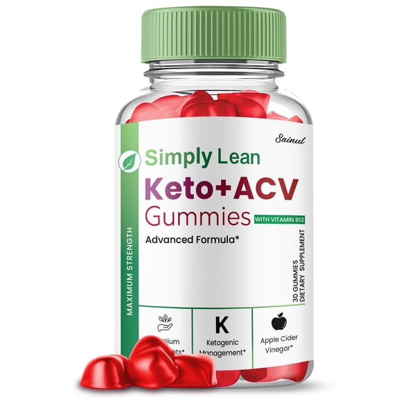 Simply Lean Keto ACV Gummies, Maximum Strength Formula by Sainul (1 pack)