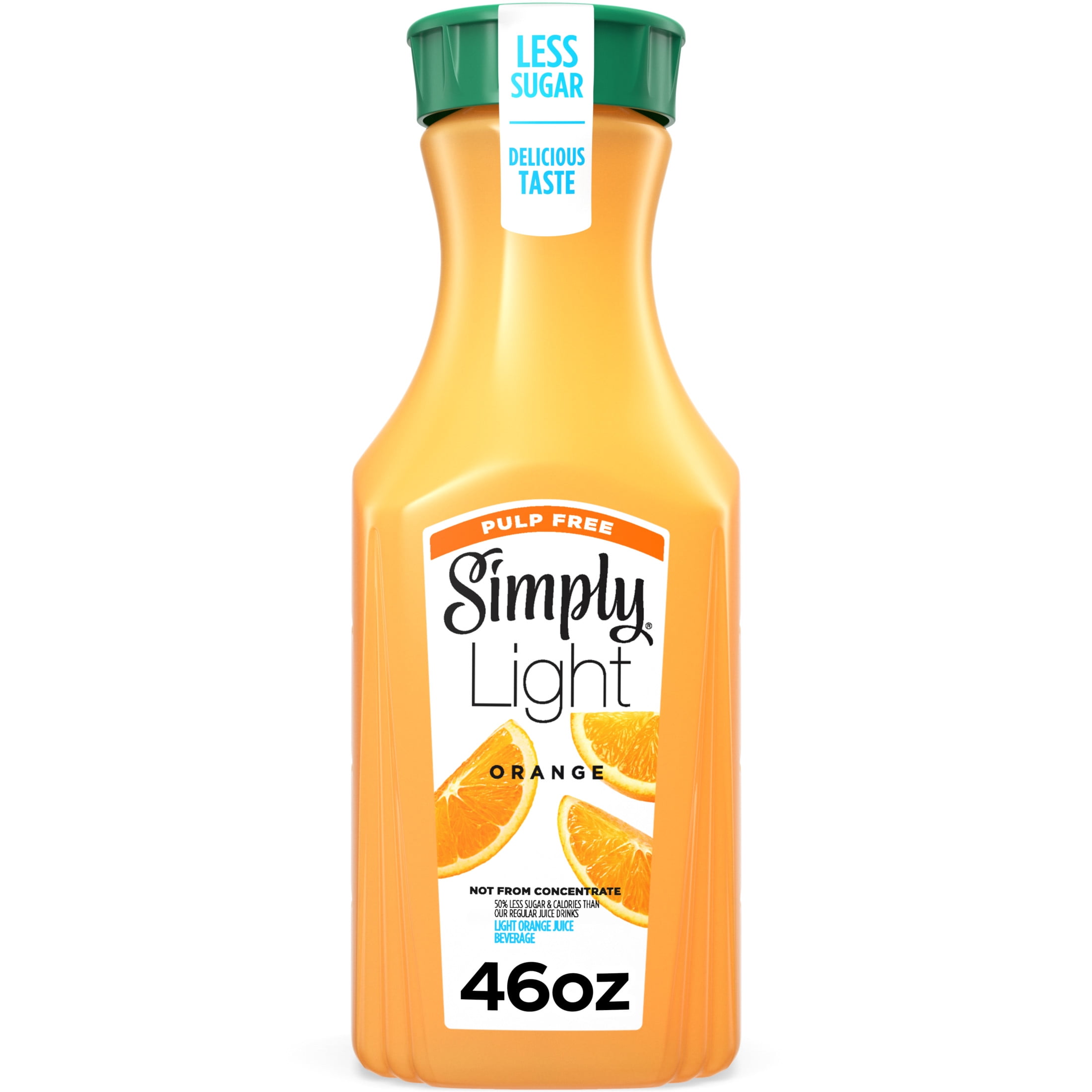 Simply Light Pulp Free Orange Juice, 46 fl oz Bottle