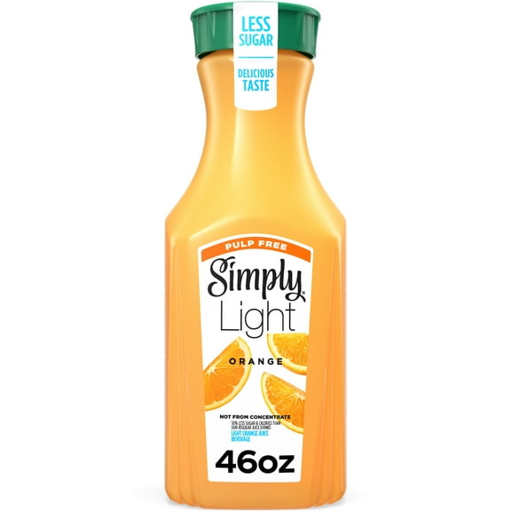 Simply Light Pulp Free Orange Juice, 46 fl oz Bottle
