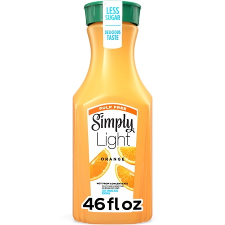 Simply Light Pulp-Free Orange Juice Bottle, 46 fl oz