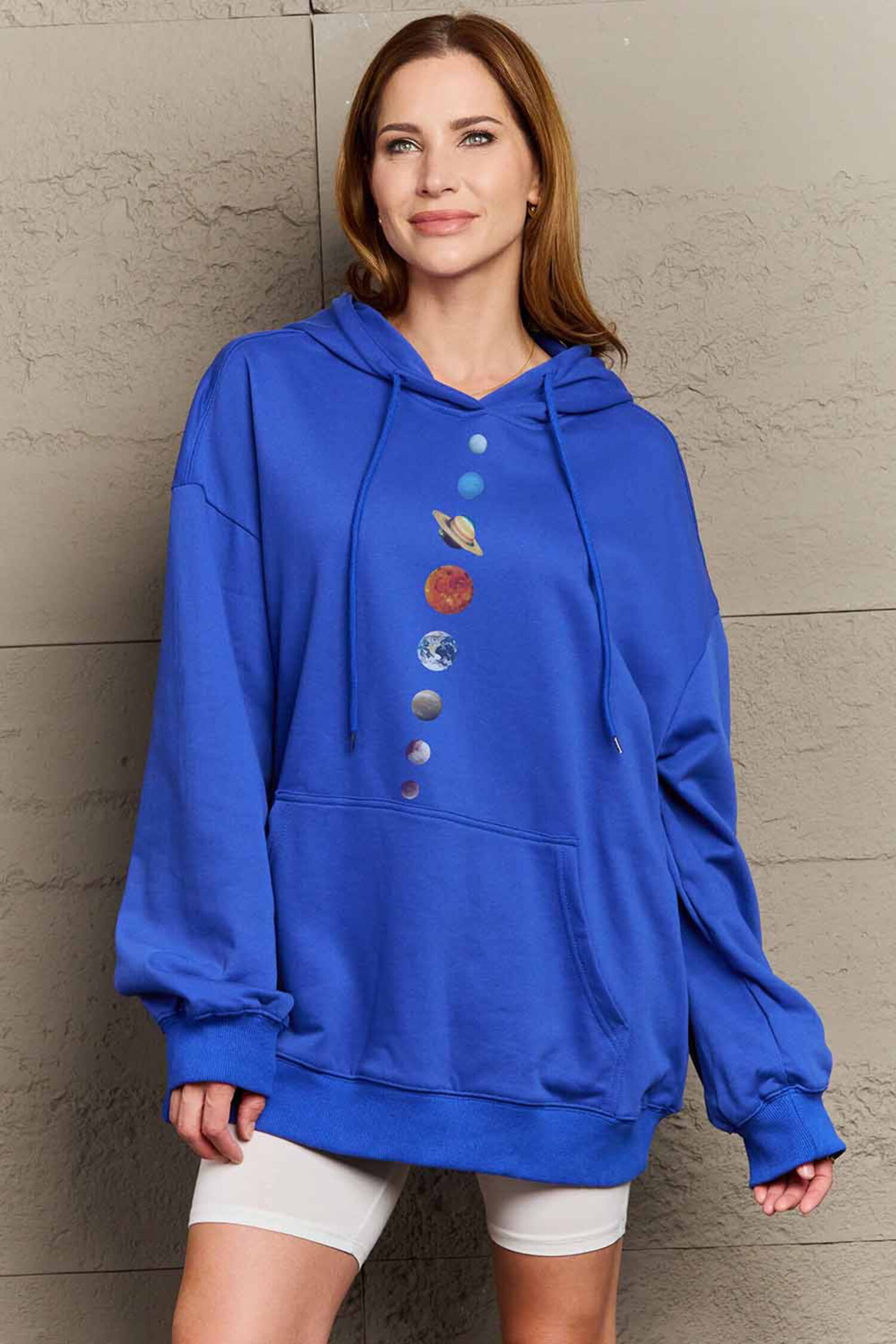 Simply Love Full Size Letter Graphic Long Sleeve Sweatshirt main image 0