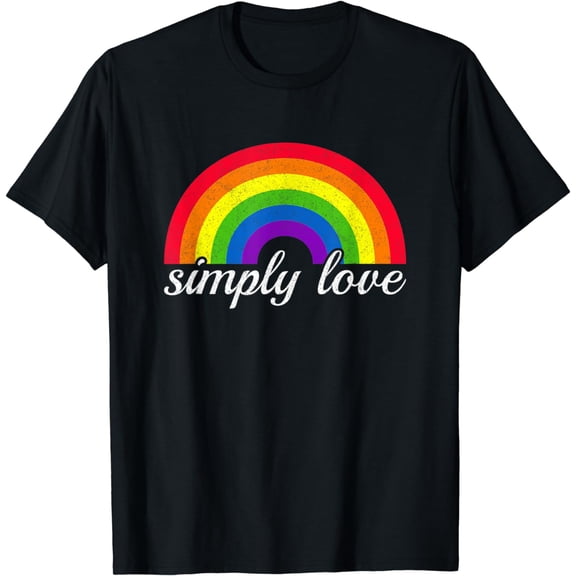 Simply Love LGBTQIA+ Rights CSD Gay Pride Rainbow Colors T-Shirt