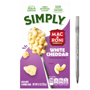 Simply Mac-a-Roni White Cheddar Macaroni and Cheese Pasta Box