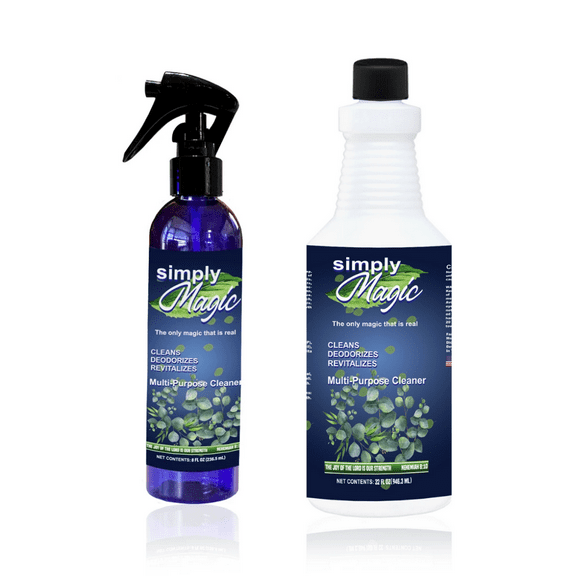 Simply Magic Natural All Purpose, Multi-Surface Cleaner & Deodorizer - 8 oz+32 oz Combo Pack
