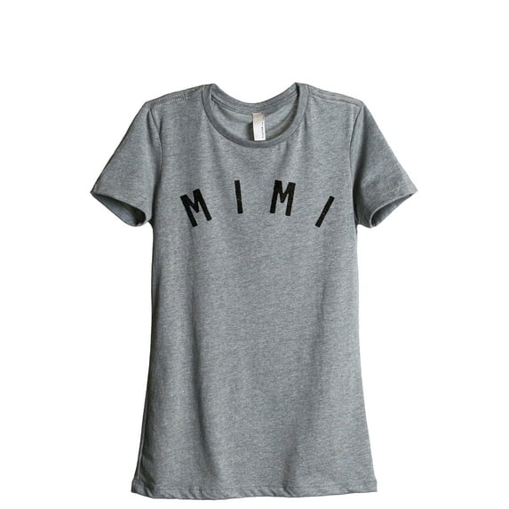 Simply Mimi Women's Fashion Relaxed T-Shirt Tee Heather Grey Large