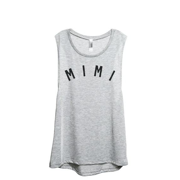 Simply Mimi Women's Fashion Sleeveless Muscle Workout Yoga Tank Top Sport Grey X-Large