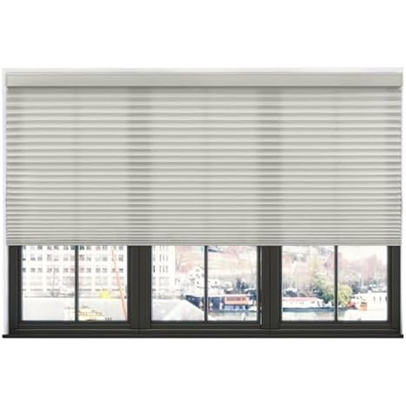 Simply Motorized Cellular Shade with Remote Control, Cordless Wireless Window Shades, Customize Width 20"-72" Wide and Height 18"-72" High, Light-Filtering, Gray Sheen$$Home Decor, Kitchen, & Other