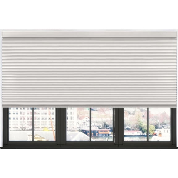 Simply Motorized Cellular Shades with Remote Control, Automatic Electric Cordless Wireless Blinds for Indoor Window, Blackout Blind, Color: White Dove, Size: 71" W x 48" L