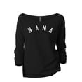thumbnail image 1 of Simply Nana Women's Fashion Slouchy 3/4 Sleeves Raglan Lightweight Sweatshirt Black Medium, 1 of 3