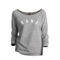 thumbnail image 1 of Simply Nana Women's Fashion Slouchy 3/4 Sleeves Raglan Lightweight Sweatshirt Sport Grey Large, 1 of 3