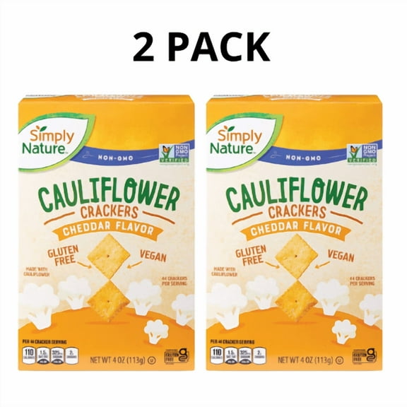 Simply Nature Cheddar Cauliflower Crackers - 2 PACK