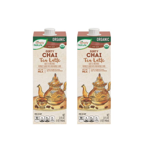 Simply Nature Dirty Chai Tea Latte Organic 2 Pack 32 oz