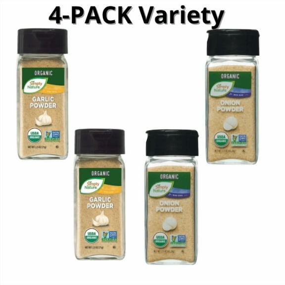 Simply Nature Garlic & Onion Powder Variety 4-Pack 2.3oz