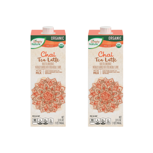 Simply Nature Masala Chai Tea Latte Organic 2 Pack 32 fl oz