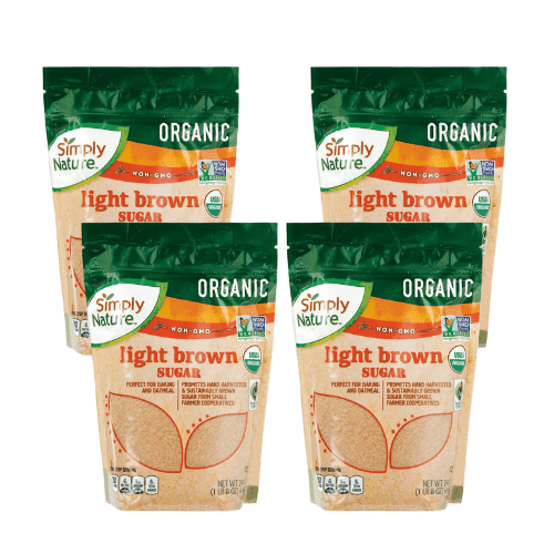 Simply Nature Organic Light Brown Sugar 4-Pack 24 oz