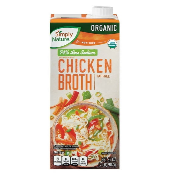Simply Nature Organic Low Sodium Chicken Broth, 32 oz