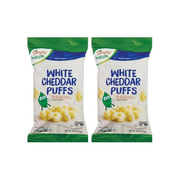 Simply Nature White Cheddar | 4 oz, (2-pack, 8 oz total) | Gluten-, Non-GMO, No Artificial Flavors or Colors