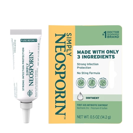 Simply Neosporin Antibiotic Ointment, 3-Ingredient Formula, 0.5 oz