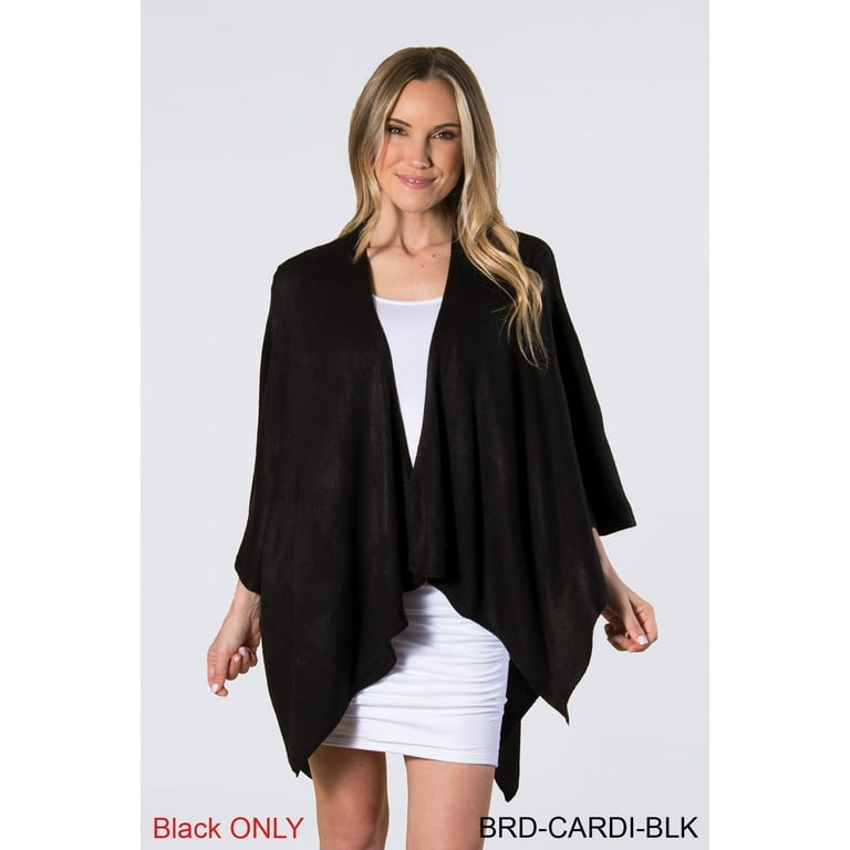 Simply Noelle bordeaux cardi wrap shawl black Walmart