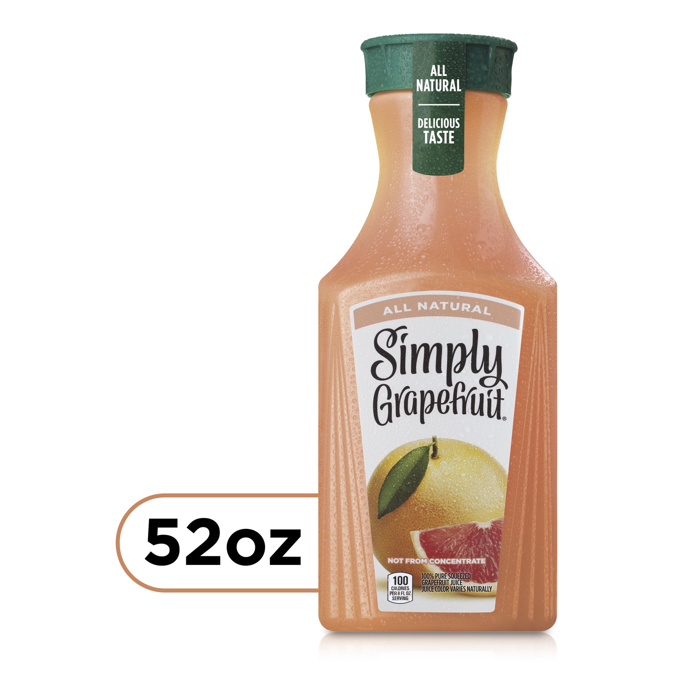 Simply Pure Fresh Non GMO All Natural Grapefruit Juice 52 fl oz Bottle Walmart